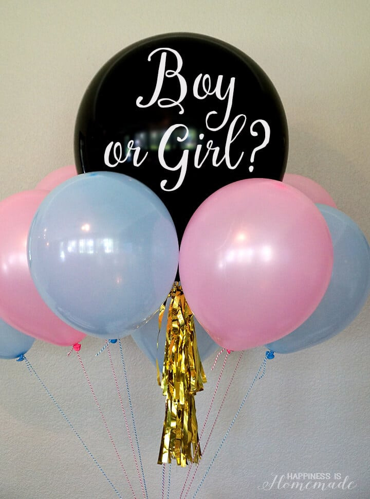 Gender Reveal Party Reveal Ideas
 Baby Gender Reveal Party Ideas Happiness is Homemade