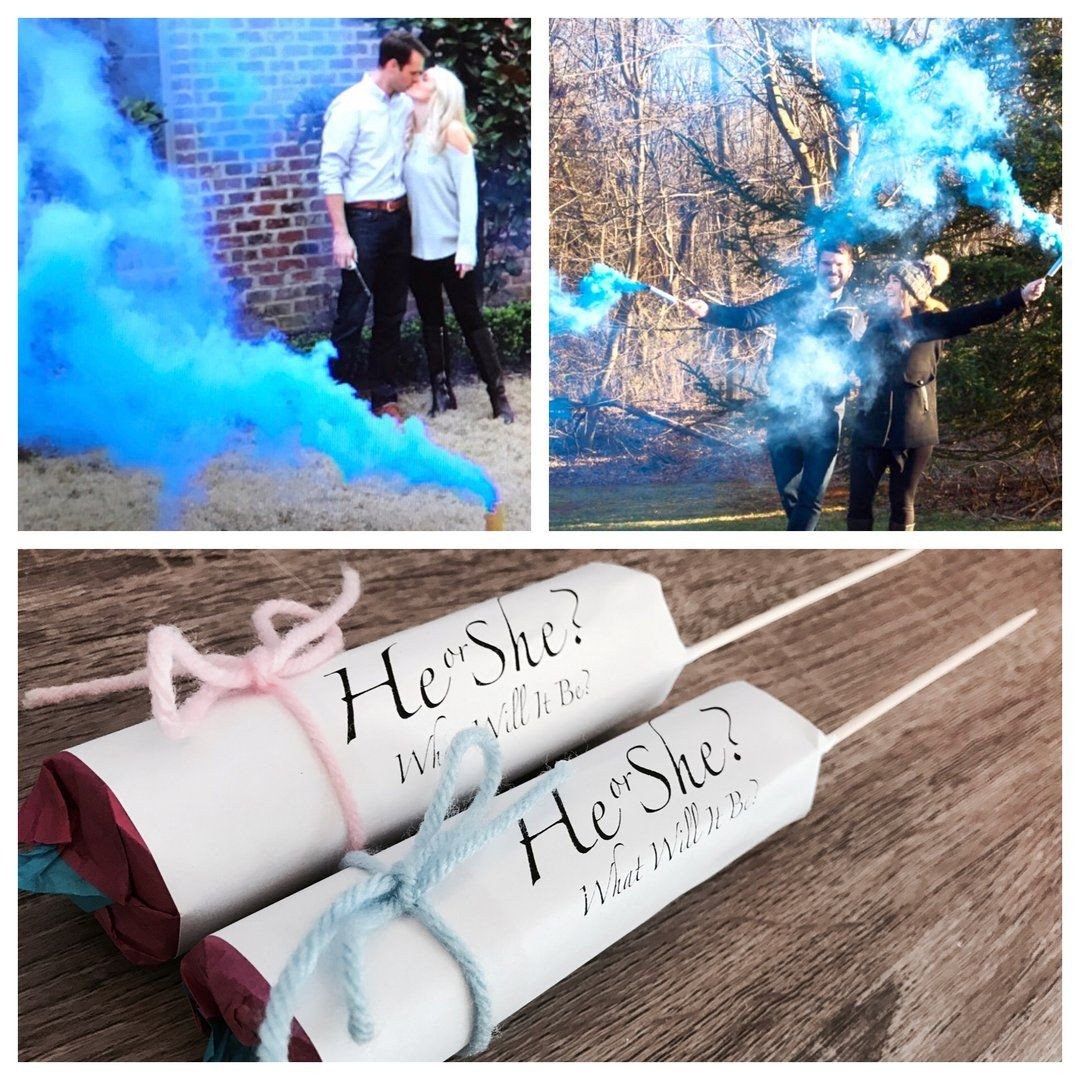 Gender Review Party Ideas
 1 Gender Reveal Smoke Bombs on a Stick