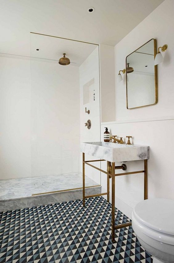 Geometric Bathroom Tiles
 41 Cool Bathroom Floor Tiles Ideas You Should Try DigsDigs