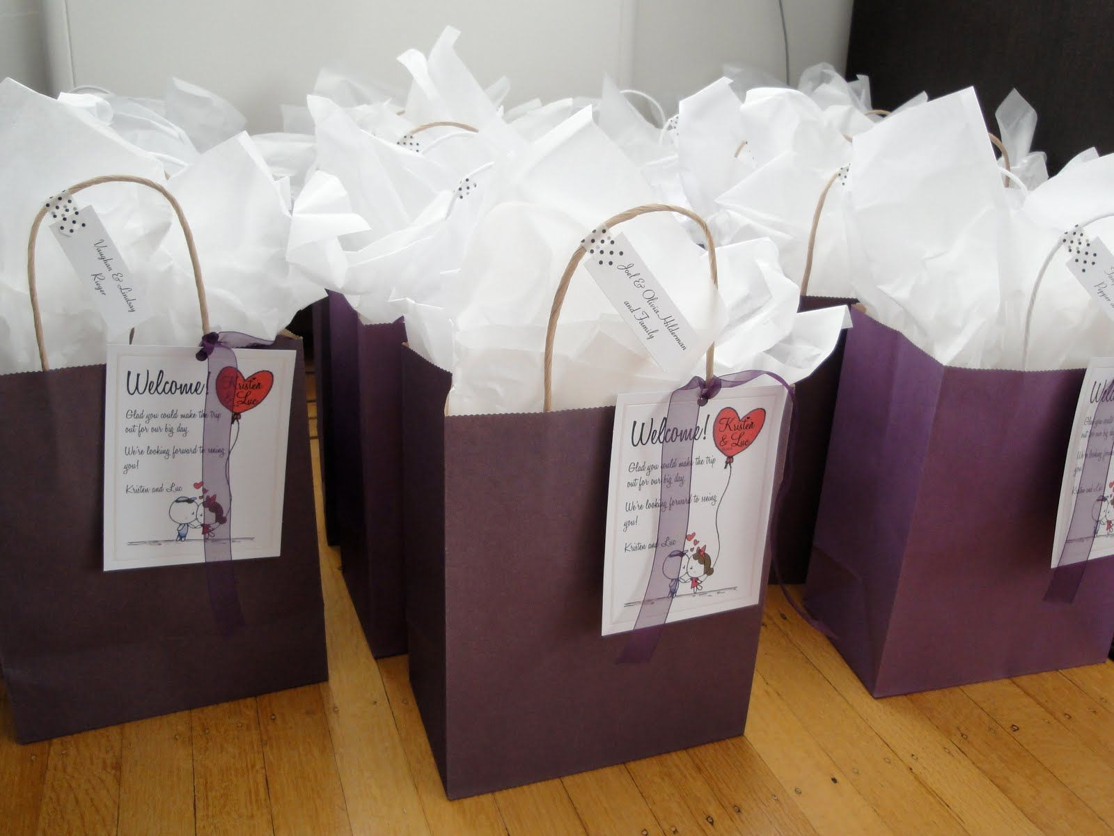 Gift Bags For Out Of Town Wedding Guests
 t bags for wedding guests Google Search