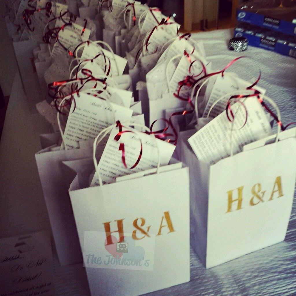 Gift Bags For Out Of Town Wedding Guests
 DIY Wedding Wel e Gift Bags for out of town guests