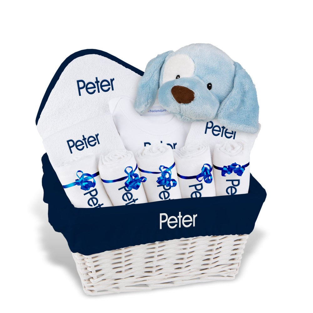 Gift Basket For Baby Boy
 Personalized Baby Gift Basket Baby Boy Gift Basket 2 Bibs