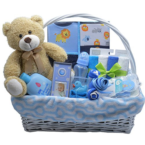 Gift Basket For Baby Boy
 Bundle of Joy Deluxe Baby Boy Gift Basket