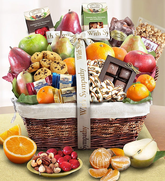 Gift Baskets Sympathy Ideas
 Sympathy Fruit & Sweets Gift Basket