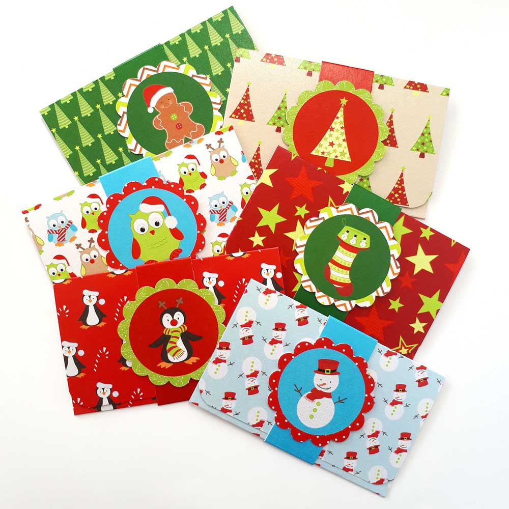 Gift Cards For Kids
 Kids Christmas Holiday Gift Card or Money Holders