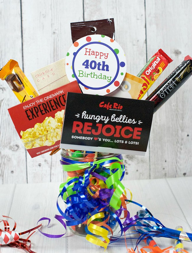 Gift Ideas For 40Th Birthday
 40th Birthday Gifts Gift Card Bouquet – Fun Squared