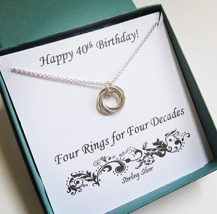 Gift Ideas For 40Th Birthday
 40th Birthday Gift for Women Sterling Silver Birthday