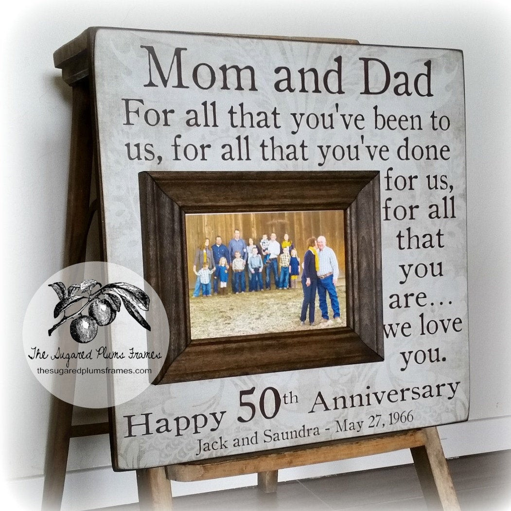 Gift Ideas For 50th Wedding Anniversary
 50 Anniversary Gifts Parents Anniversary Gift by