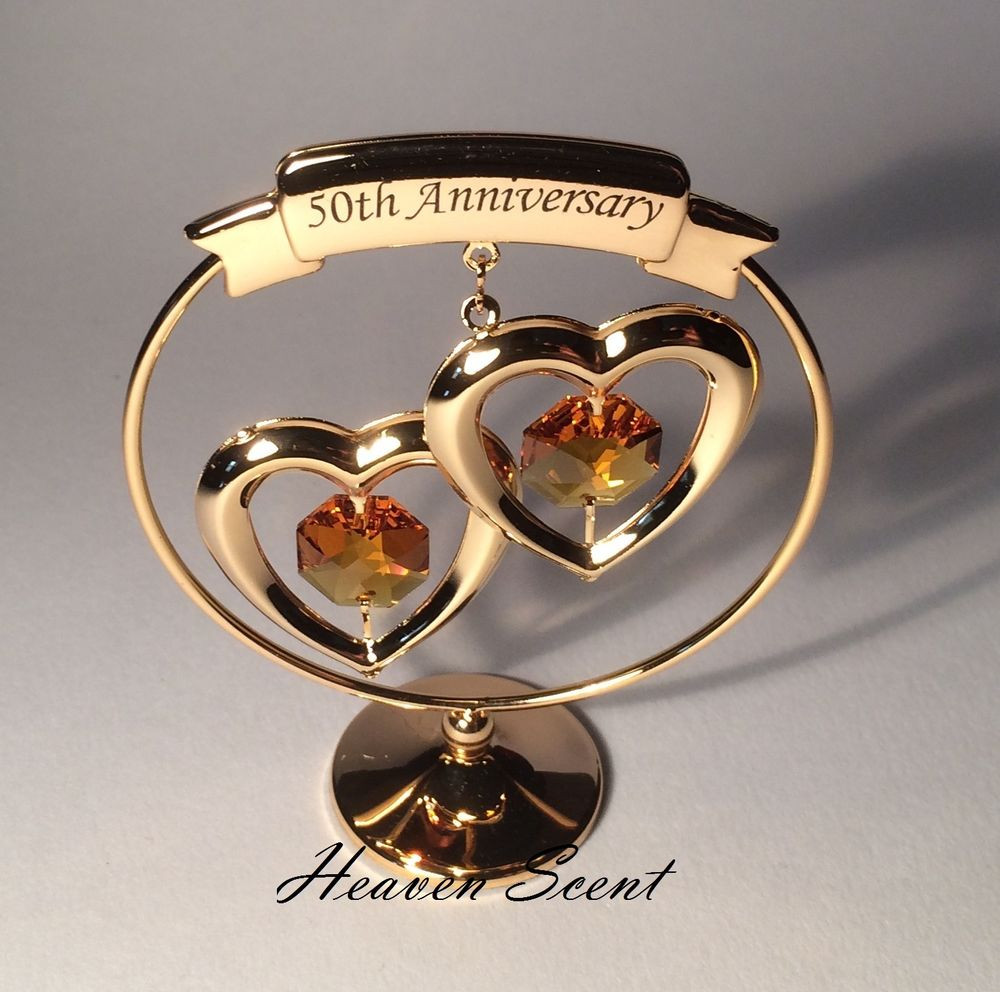 Gift Ideas For 50th Wedding Anniversary
 50th Golden Wedding Anniversary Gift Ideas Gold Plated