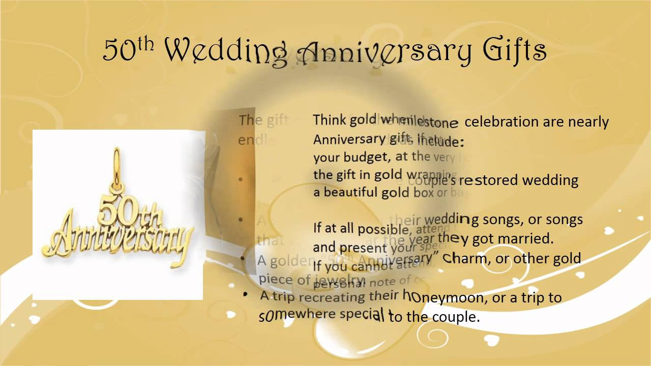 Gift Ideas For 50th Wedding Anniversary
 50th Wedding Anniversary Gift Ideas