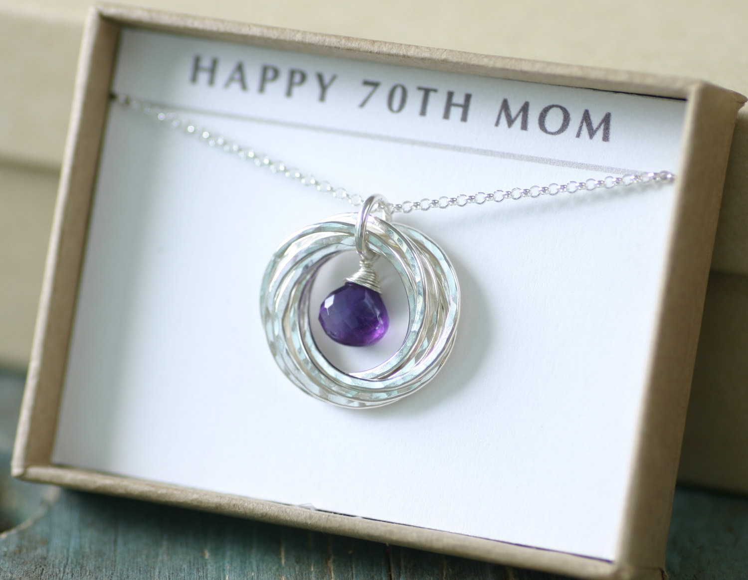 Gift Ideas For 70Th Birthday
 70th birthday t for mother necklace amethyst February
