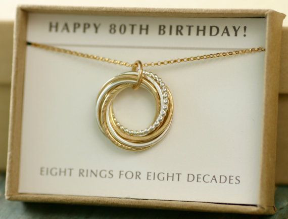 Gift Ideas For 80 Year Old Mother
 80th birthday t for her t for mother necklace