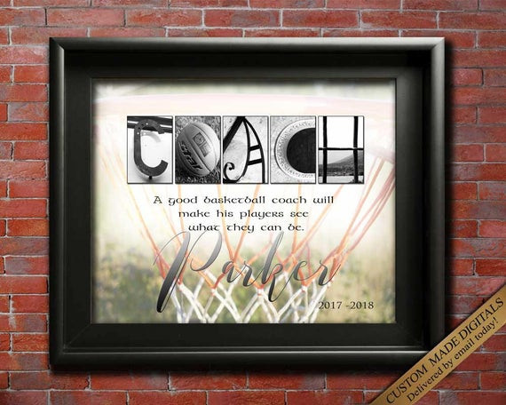 Gift Ideas For Basketball Coaches
 Basketball Coach Gift Personalized Basketball Gift Idea