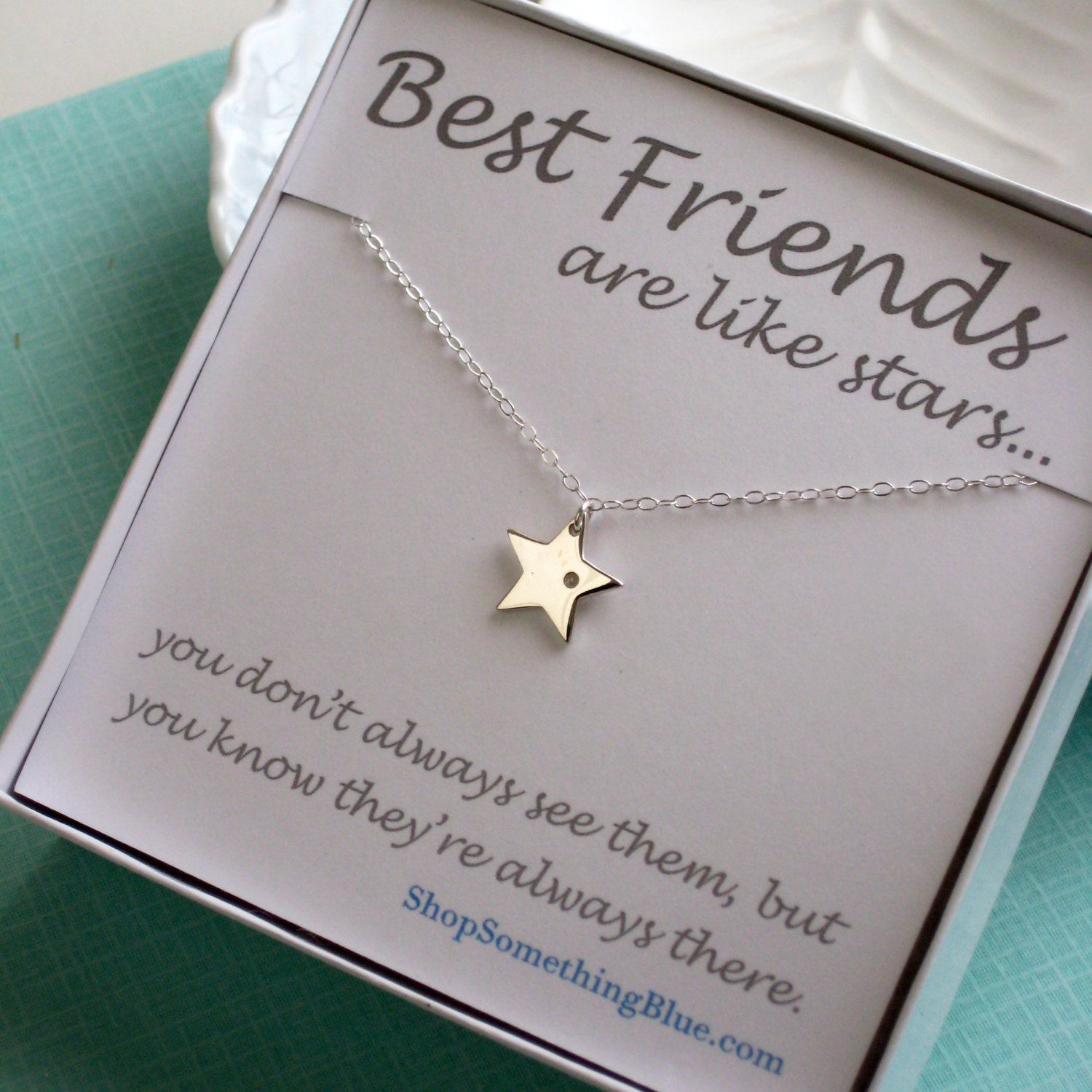 Gift Ideas For Best Friend
 Diamond & Star Necklace Genuine Diamond and by