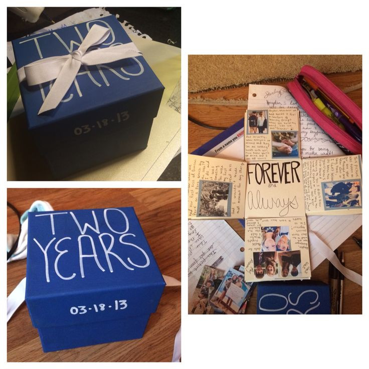 Gift Ideas For Boyfriend Anniversary
 Anniversary box For my boyfriend and I s 2 year I made