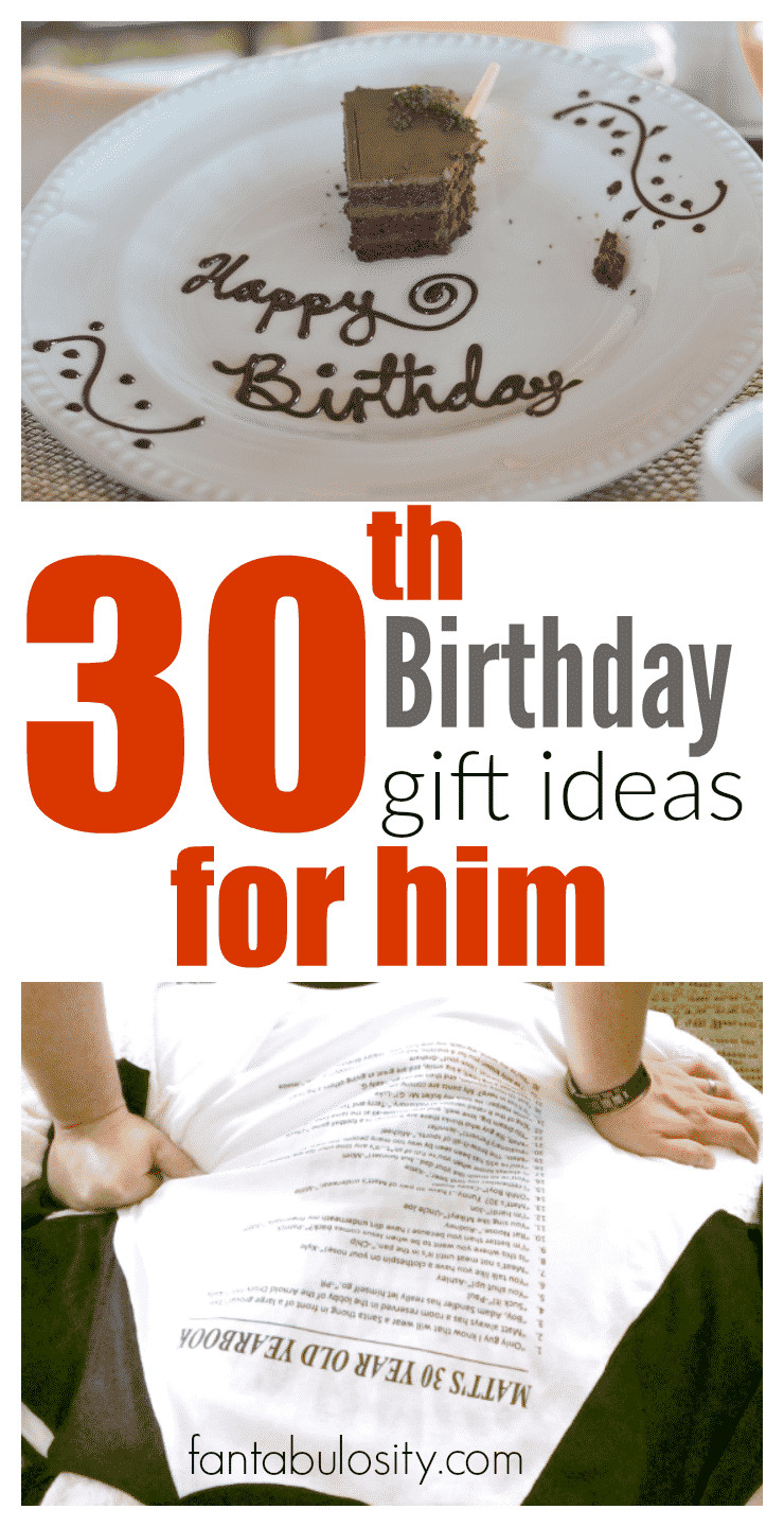 Gift Ideas For Boyfriends
 30th Birthday Gift Ideas for Him Fantabulosity
