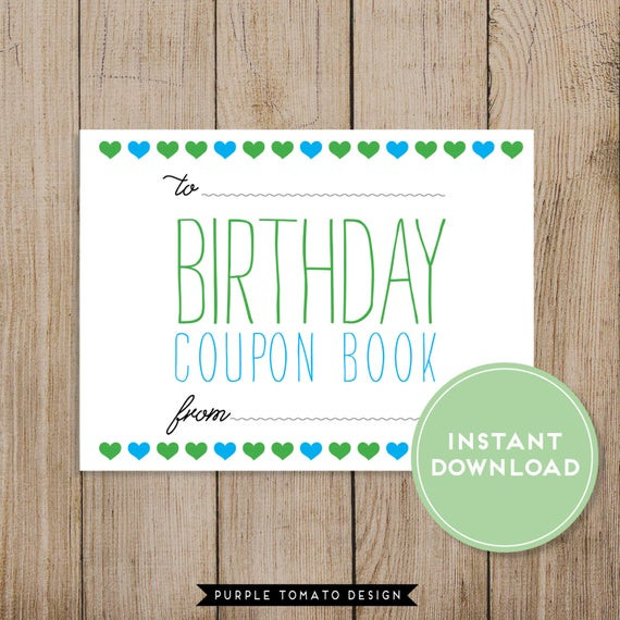 Gift Ideas For Boyfriends Mom Birthday
 Printable Birthday Coupon Book Editable PDF DIY by