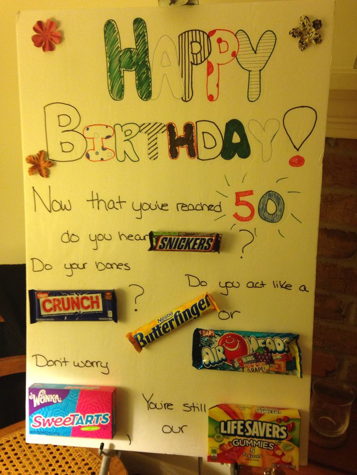 Gift Ideas For Boyfriends Mom Birthday
 Homemade poster for mom s 50th birthday party