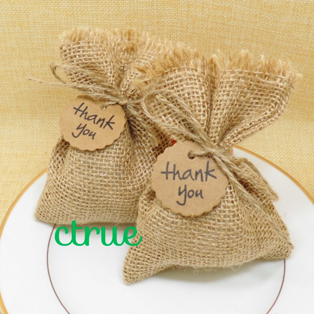 Gift Ideas For Engagement Party
 12PC Rustic Wedding Candy Bags Burlap Baby Shower Favor