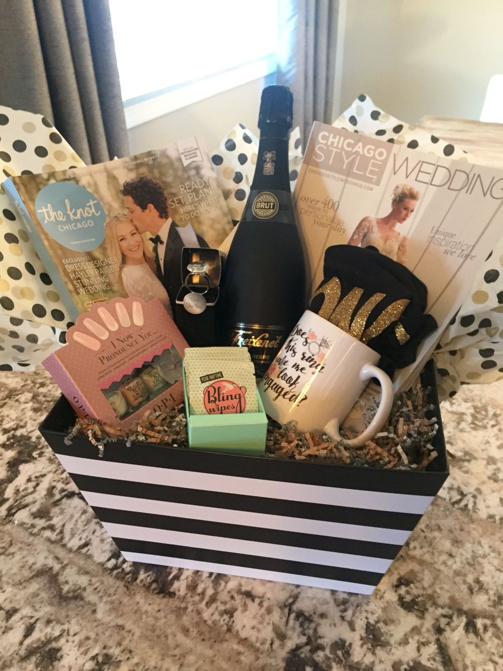 Gift Ideas For Engagement Party
 Engagement t basket