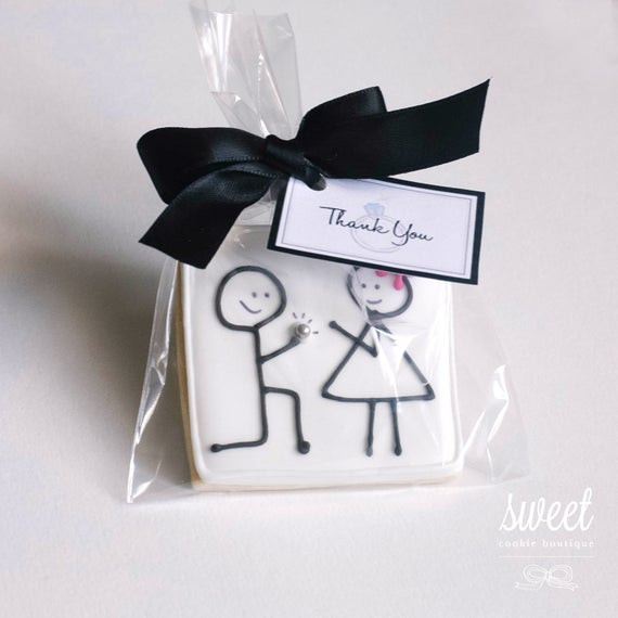 Gift Ideas For Engagement Party
 Engagement Cookie Favors e Dozen Sugar Cookies