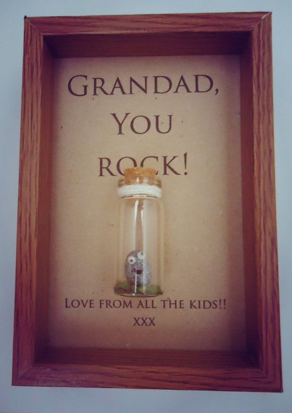 Gift Ideas For Grandfathers
 Cute Grandad t Personalised box frame Add names or
