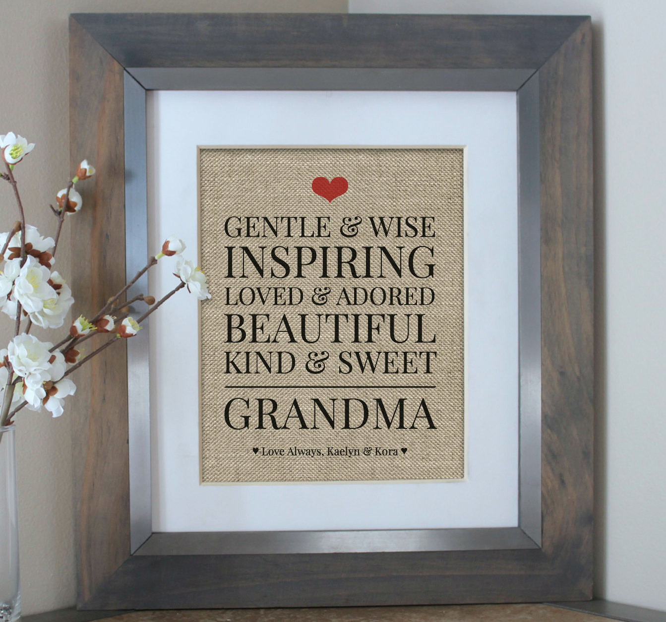 Gift Ideas For Grandmothers Birthday
 Grandma Gift from Kids Birthday Gift for by EmmaAndTheBean