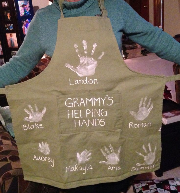 Gift Ideas For Grandmothers Birthday
 Handprint apron t for Grandma