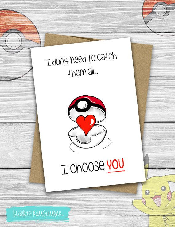 Gift Ideas For Nerdy Boyfriend
 I Choose You Pokemon Love
