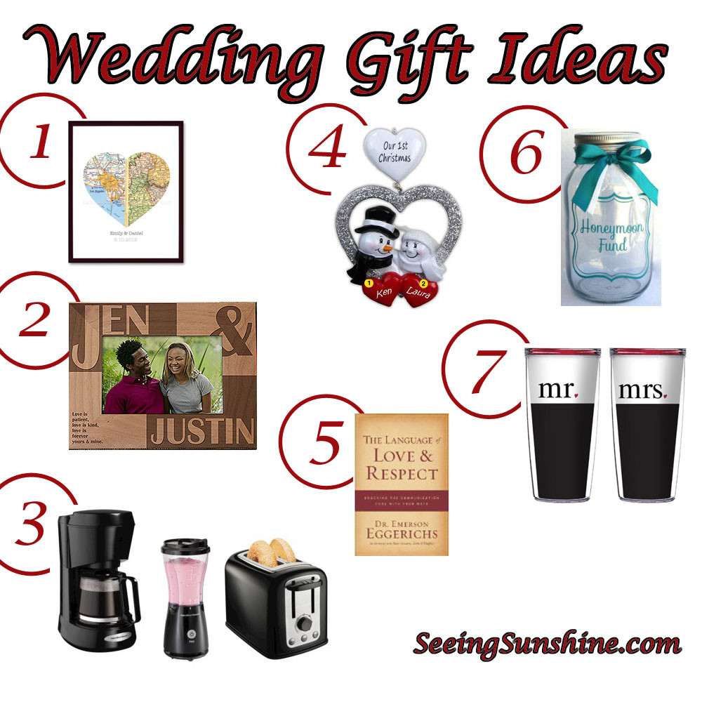 Gift Ideas For Newly Married Couple
 Wedding Gift Ideas Seeing Sunshine