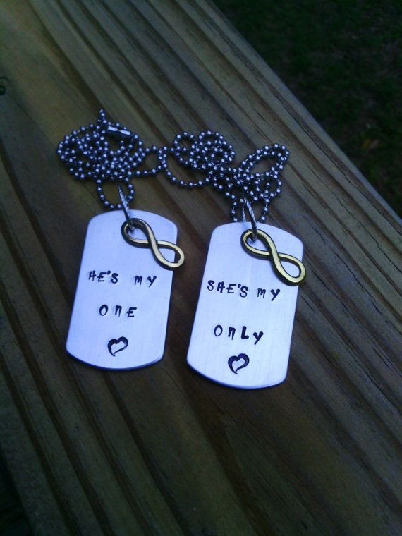 Gift Ideas For Teen Boyfriend
 Hand Stamped Necklace with charm Father s Day by