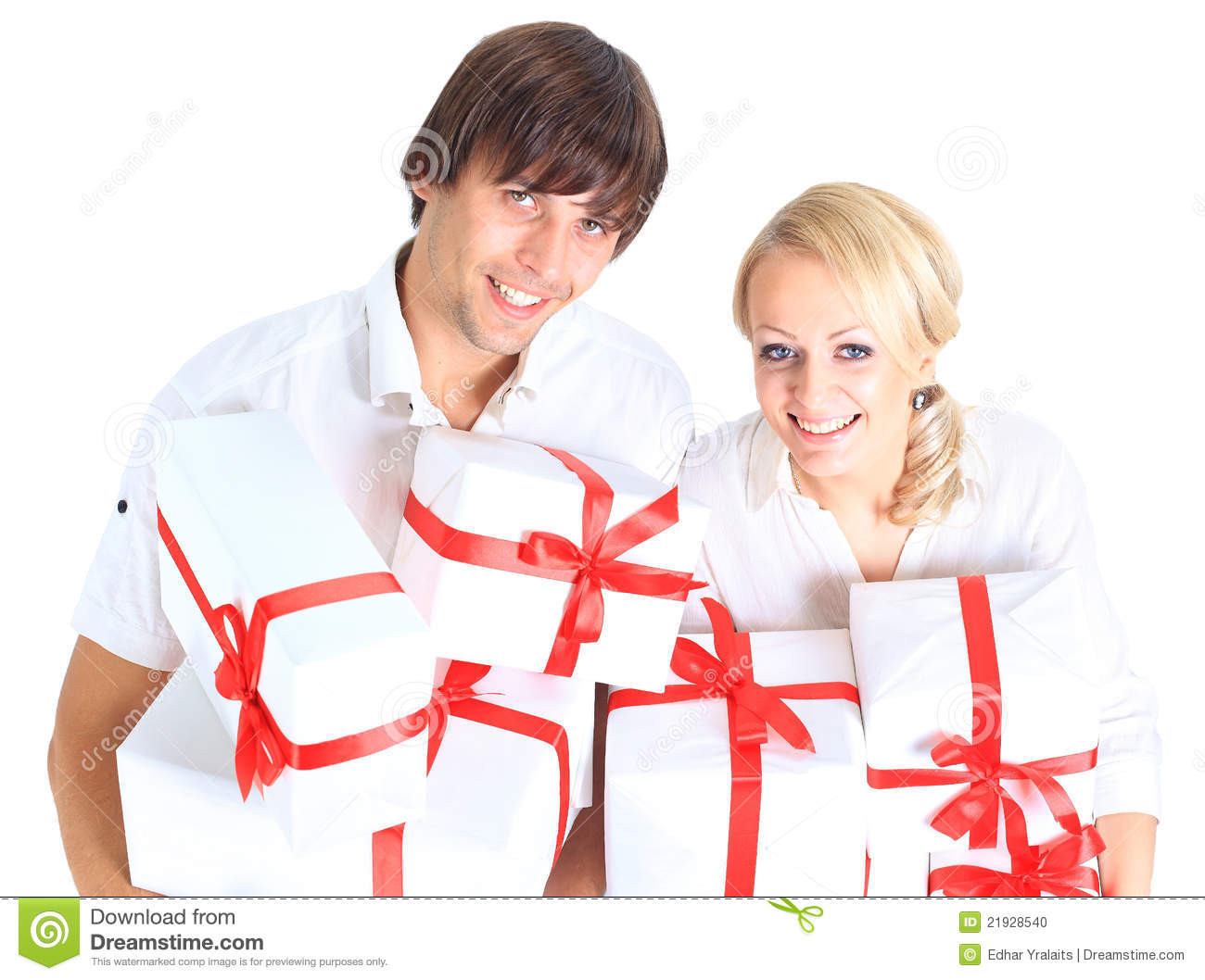 Gift Ideas For Young Couples
 Young Couple And Gift Stock Image
