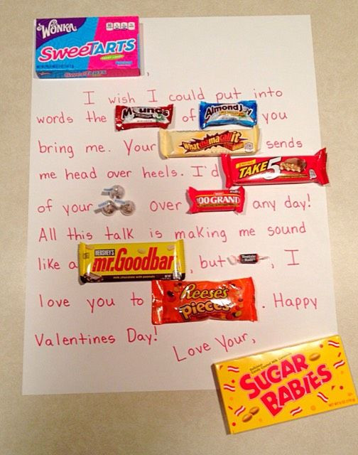 Gift Ideas To Get Your Girlfriend
 Valentine s Day Candy Card Simple & Sweet the ultimate