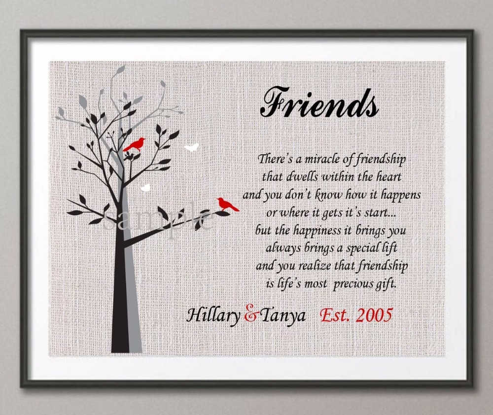 Gift Of Friendship Quotes
 Aliexpress Buy Personalized special Friend t