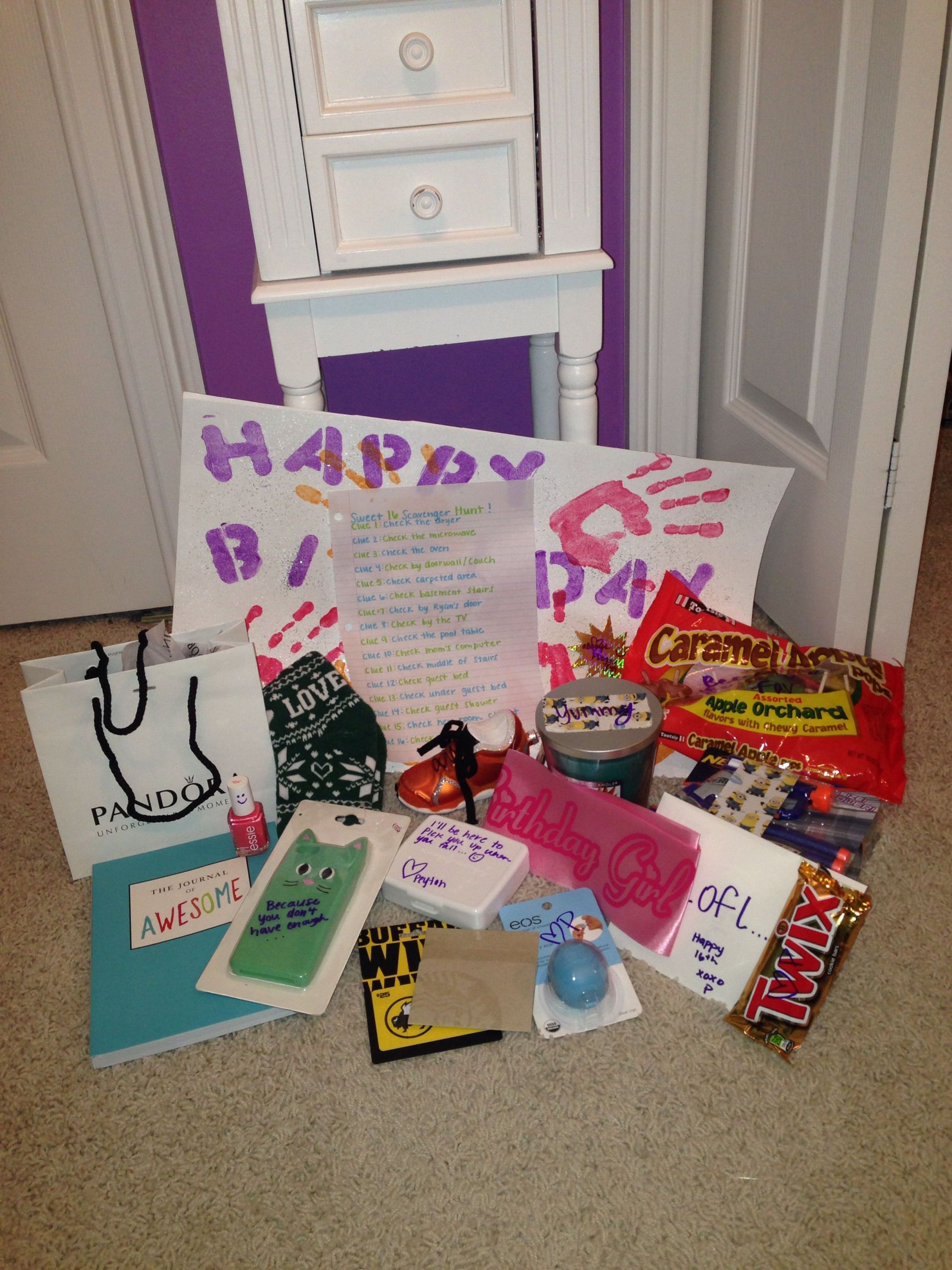 Gifts To Get Your Best Friend For Her Birthday
 Scavenger hunt I did for my best friend s 16th birthday