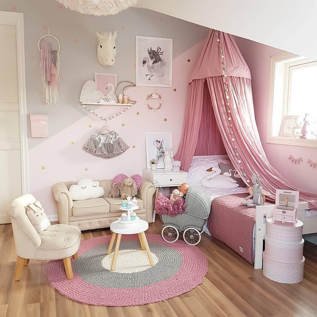 Girl Kids Room Ideas
 Ein Traum in rosa Mädchen Zimmer in pink