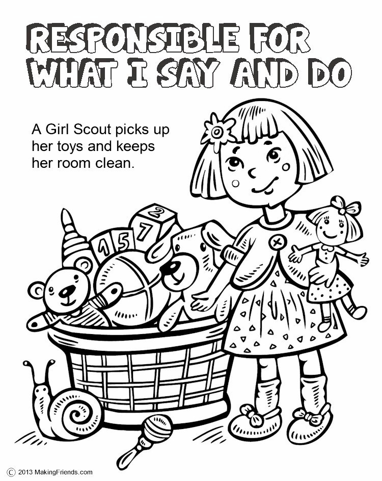 Girl Scout Coloring Pages Printable
 Law Coloring Book