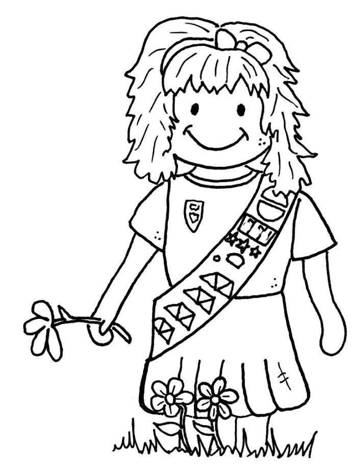 Girl Scout Coloring Pages Printable
 Girl Scout Brownie Coloring Pages Gina s board