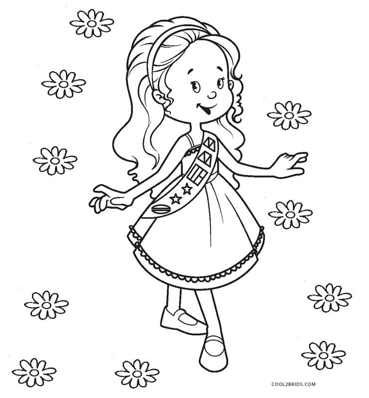 Girl Scout Coloring Pages Printable
 Free Printable Girl Scout Coloring Pages For Kids