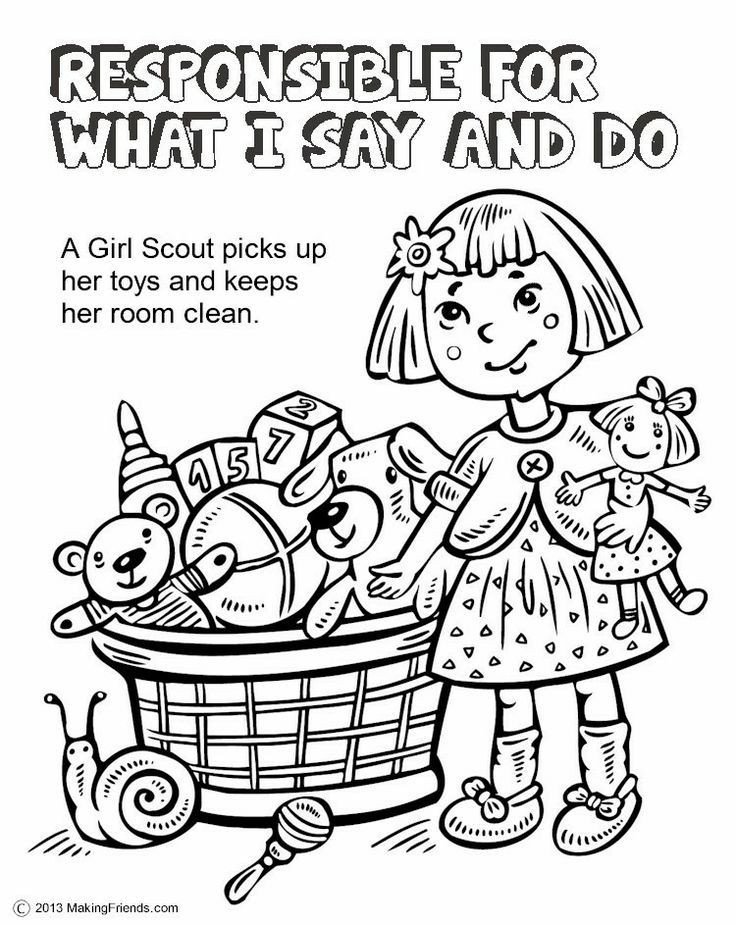 Girl Scout Coloring Pages Printable
 Girl Scout Law Coloring Pages Coloring Home