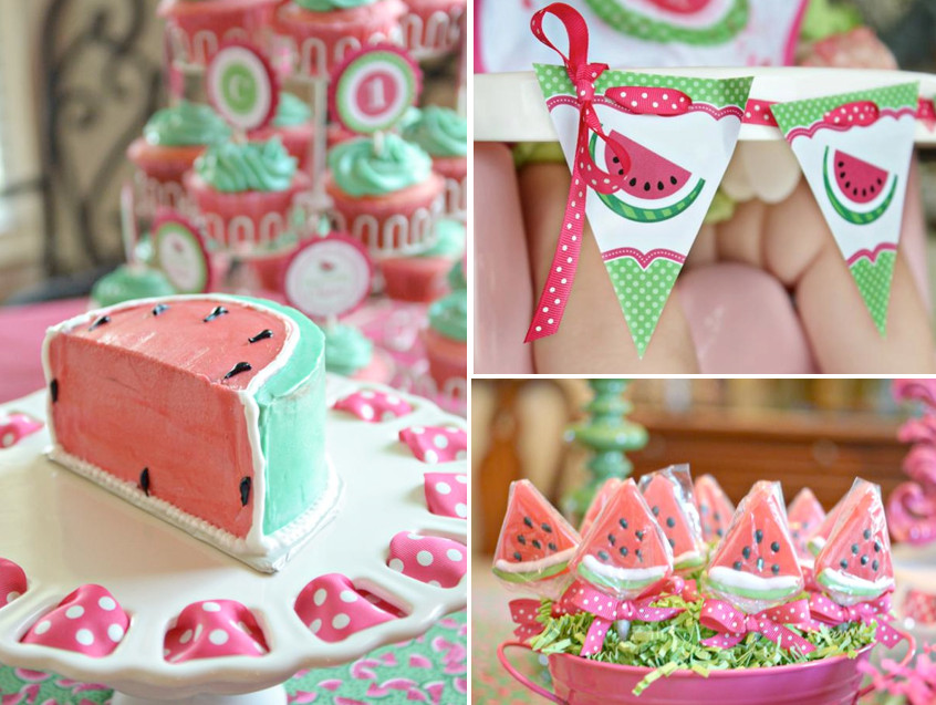 Girl Themed Birthday Party
 Kara s Party Ideas Watermelon Fruit Summer Girl 1st