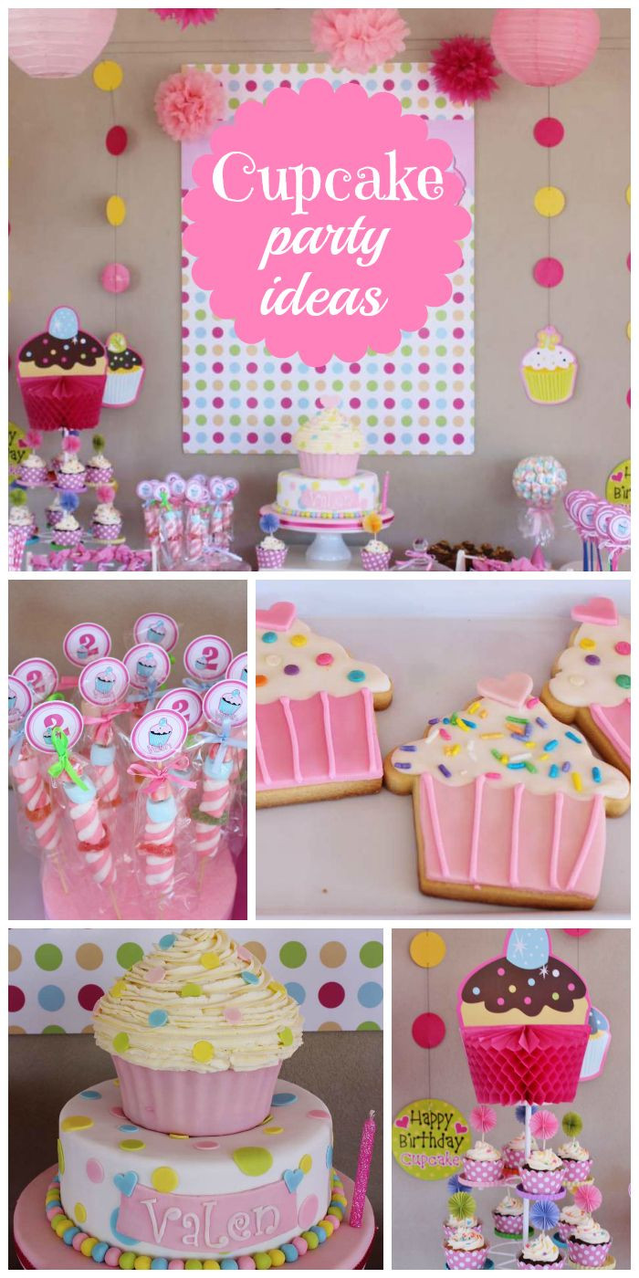 Girl Themed Birthday Party
 What a cute cupcake themed girl birthday party with fun