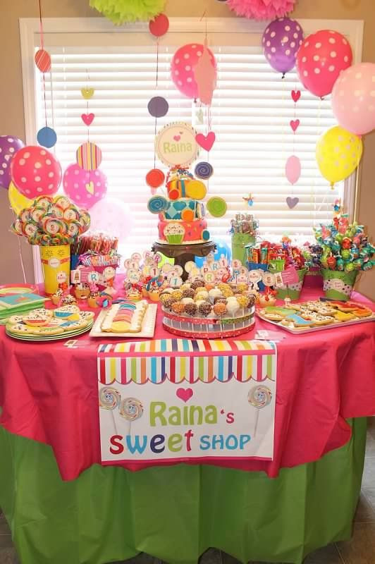 Girl Themed Birthday Party
 This is my little girls sweet shop 1st bday