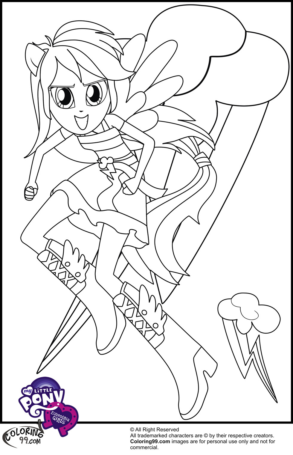 Girls Coloring Pages
 My Little Pony Equestria Girls Coloring Pages