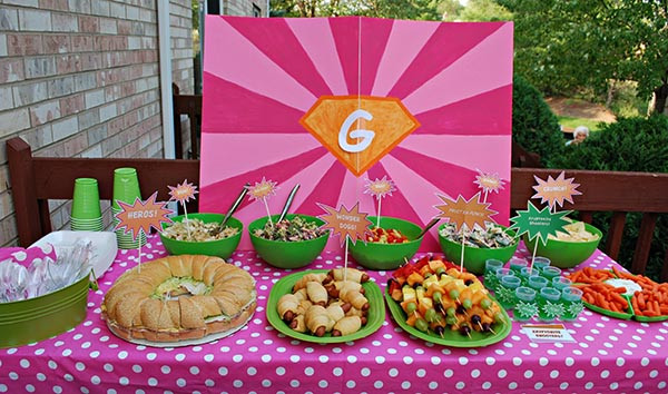 Girls Party Food Ideas
 Girls Superhero Party B Lovely Events
