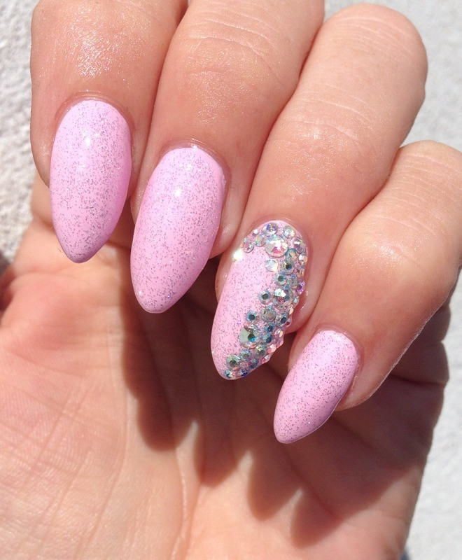 Girly Nail Designs
 Girly glitter bling nails nail art by Henulle Nailpolis