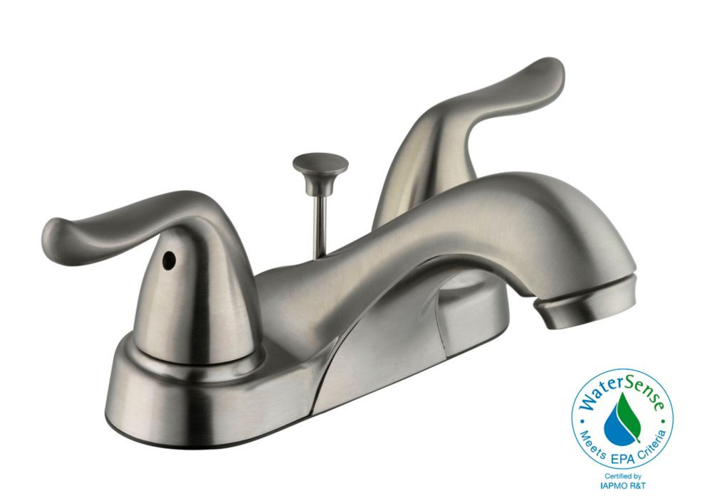 Glacier Bay Bathroom Faucet
 GLACIER BAY 1500 Series 4 inch Centerset 2 Handle Low Arc