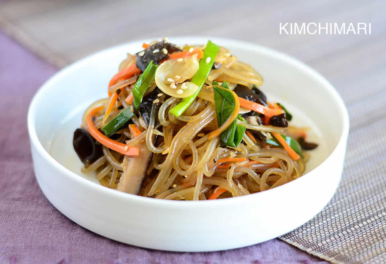 Glass Noodles Recipe
 Simple e Pan Korean Glass Noodles Japchae Recipe