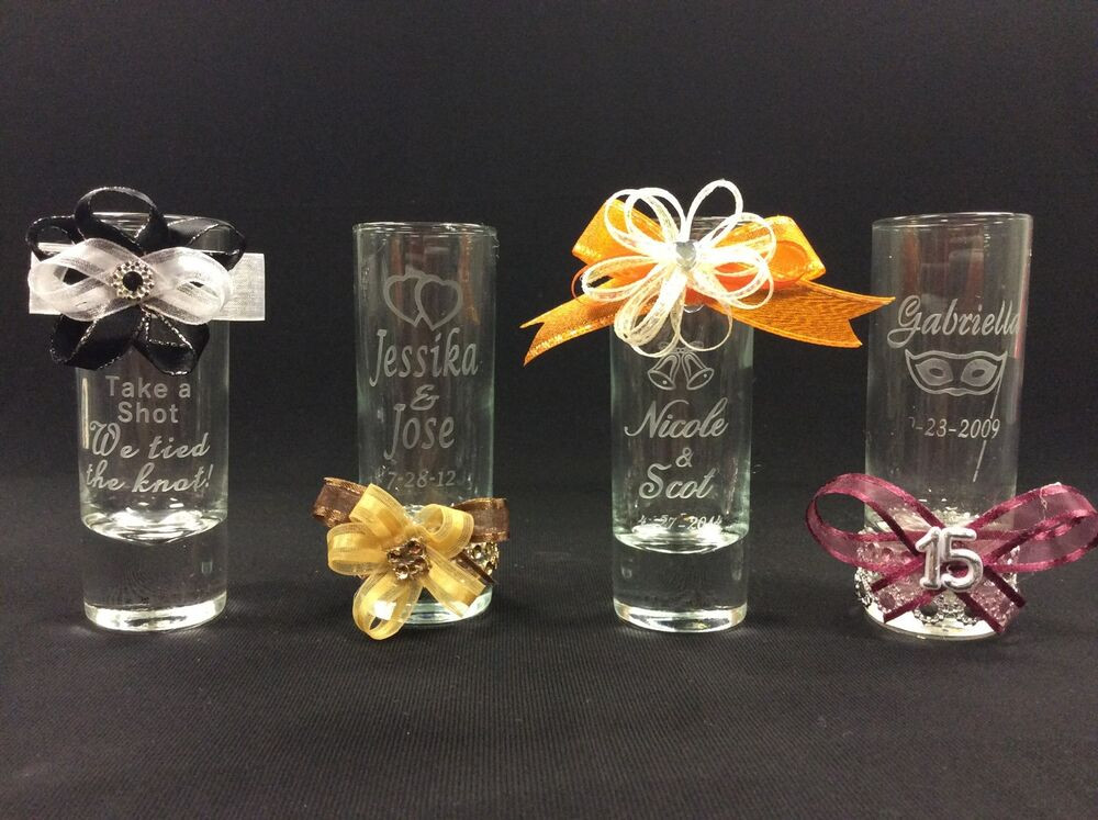 Glass Wedding Favors
 Personalized Shot Glasses Party Favors Wedding Favors