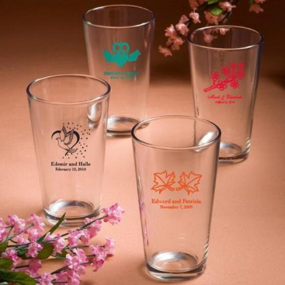 Glass Wedding Favors
 Wedding Gifts Personalized Pint Glasses Wedding Favors